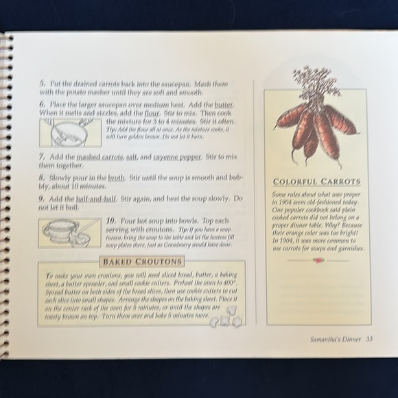 The American Girls Cookbook Kirsten Samantha Molly Portfolio of Pastimes 1st Ed - Picture 6 of 13